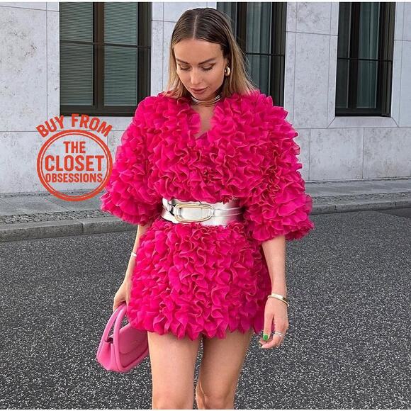 ZARA Blogger Fave Textured Coat with Self-Belt NWT ๐ - Picture 8 of 16